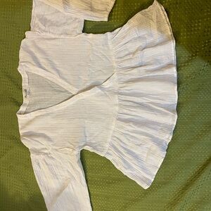 Madewell Cream Ruffled blouse
